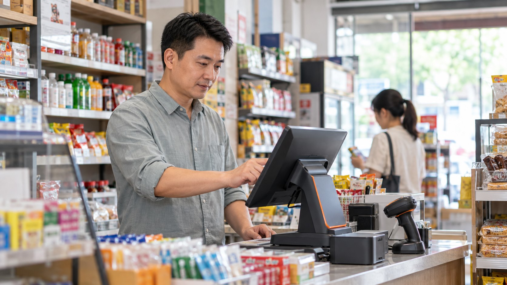 小微零售店老板使用收银系统